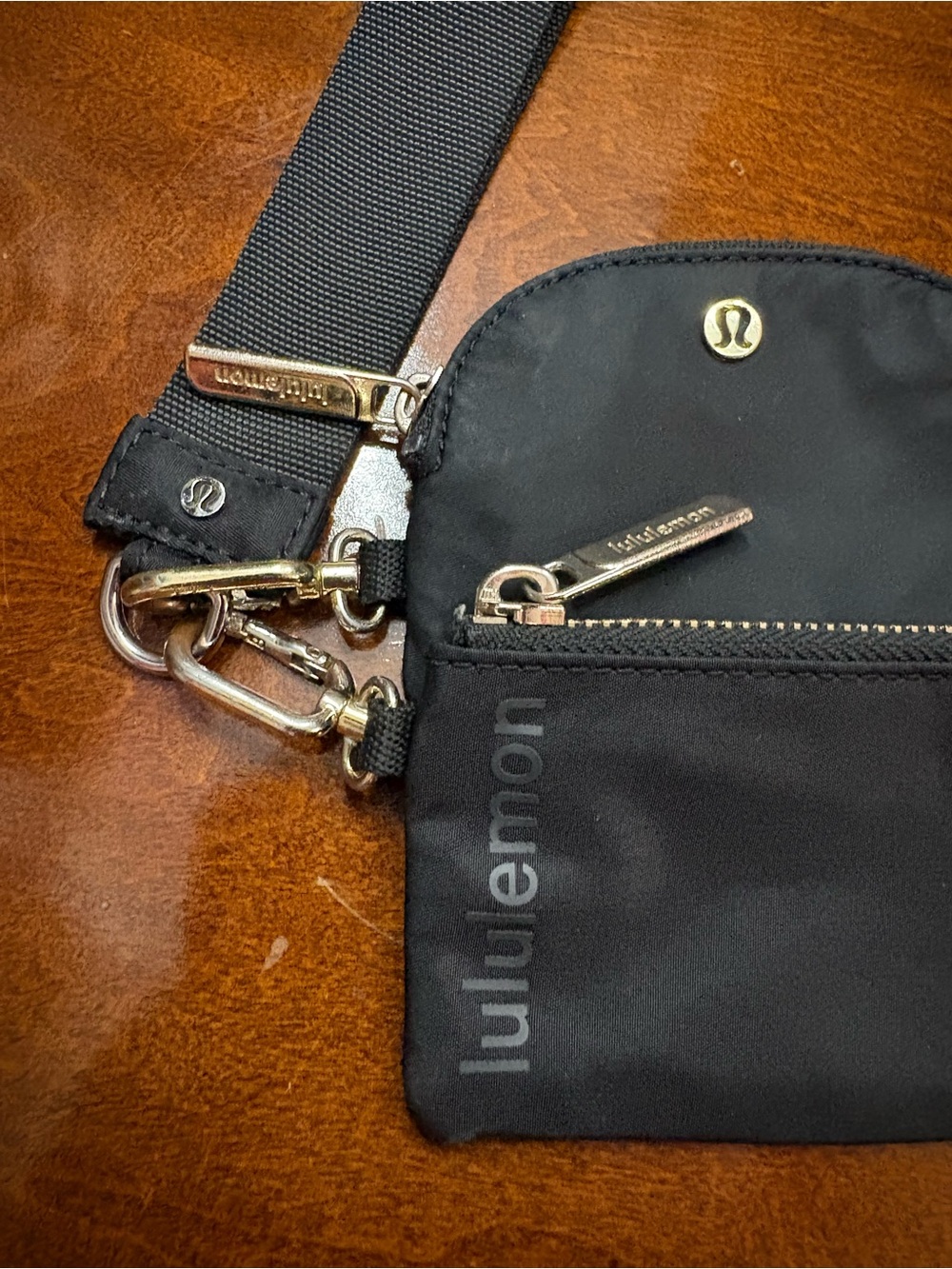 lululemon athletica Black Zip Pouch Duo with Gold Hardware - Picture 6 of 11